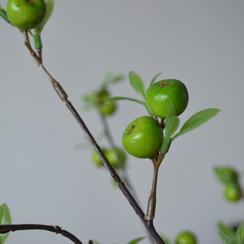 Mini Artificial Crabapple Berry Decor, 28" Long, Realistic Faux Fruit Arrangement for Home Decor, Weddings, Events, and Seasonal Displays