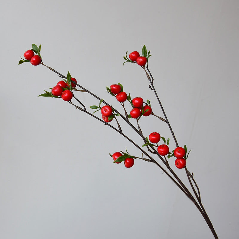 Mini Artificial Crabapple Berry Decor, 28" Long, Realistic Faux Fruit Arrangement for Home Decor, Weddings, Events, and Seasonal Displays