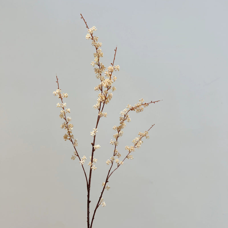 Faux Fall Millet Branch - 35" Real-Touch Decorative Stem, Autumn White, Red & Green, Perfect for Home Decor, Weddings, Events, and Floral Arrangements