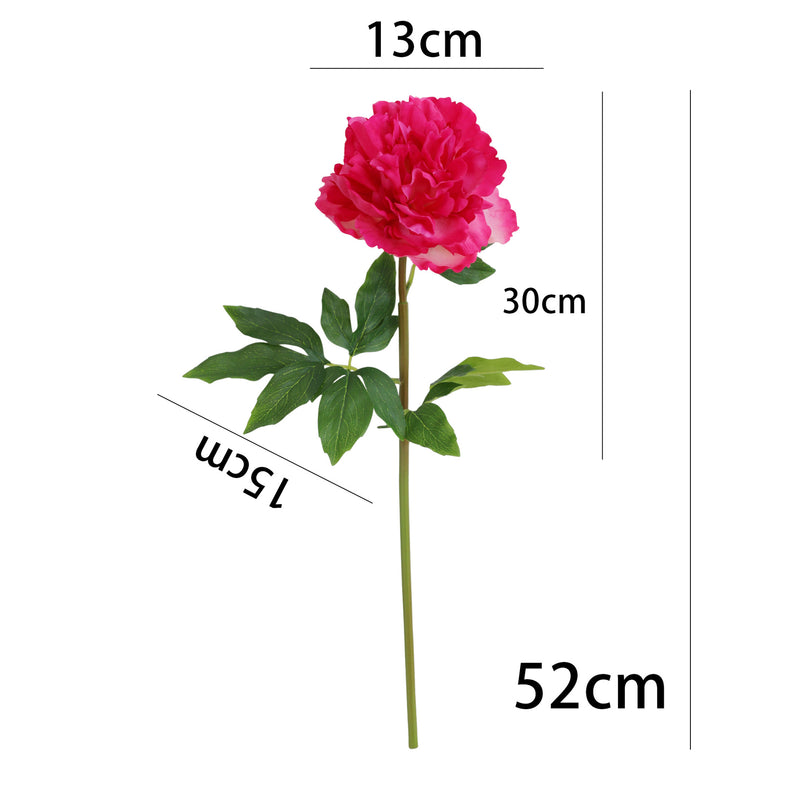 Real Touch Peony Arrangement, 20" Faux Floral Bouquet for Home Decor, Weddings, Events, and Parties, Allergy & Pet Safe
