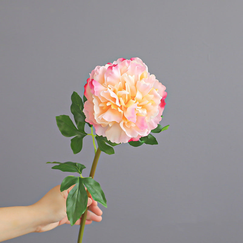 Real Touch Peony Arrangement, 20" Faux Floral Bouquet for Home Decor, Weddings, Events, and Parties, Allergy & Pet Safe