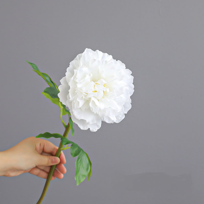 Real Touch Peony Arrangement, 20" Faux Floral Bouquet for Home Decor, Weddings, Events, and Parties, Allergy & Pet Safe