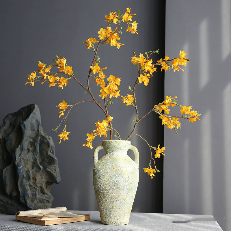 Golden Spring Faux Floral Arrangement, 36" Realistic Touch, Elegant Home Decor for Weddings, Parties, and Seasonal Styling