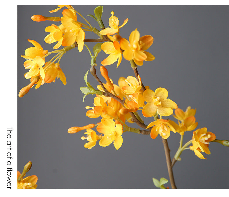 Golden Spring Faux Floral Arrangement, 36" Realistic Touch, Elegant Home Decor for Weddings, Parties, and Seasonal Styling