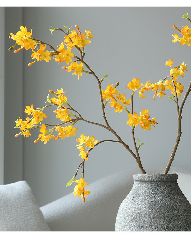 Golden Spring Faux Floral Arrangement, 36" Realistic Touch, Elegant Home Decor for Weddings, Parties, and Seasonal Styling