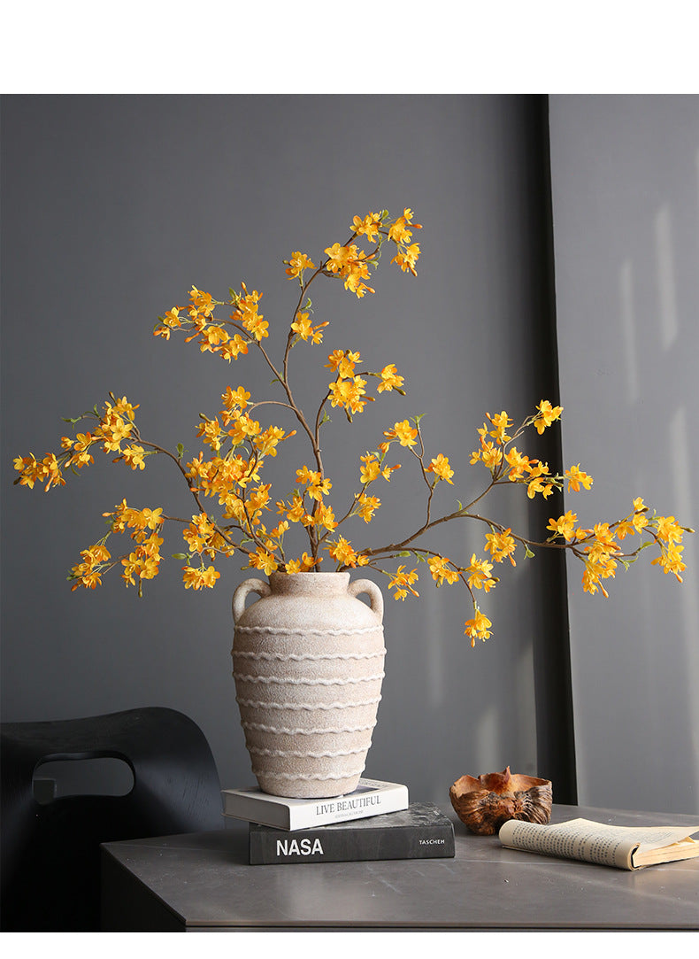 Golden Spring Faux Floral Arrangement, 36" Realistic Touch, Elegant Home Decor for Weddings, Parties, and Seasonal Styling