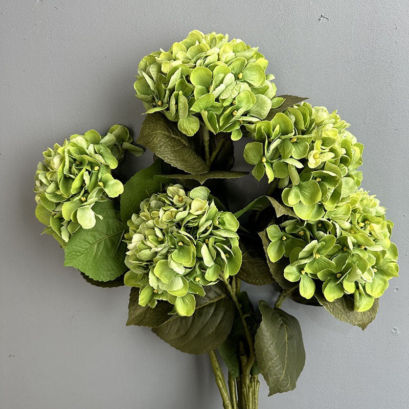 Real-Touch Hydrangea Bouquet, 24" Faux Floral Arrangement for Home Decor, Weddings, Events, Allergy & Pet Safe, No Maintenance