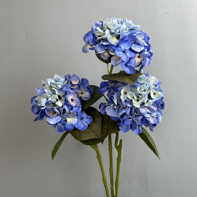 Real-Touch Hydrangea Bouquet, 24" Faux Floral Arrangement for Home Decor, Weddings, Events, Allergy & Pet Safe, No Maintenance