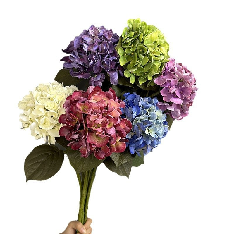 Real-Touch Hydrangea Bouquet, 24" Faux Floral Arrangement for Home Decor, Weddings, Events, Allergy & Pet Safe, No Maintenance