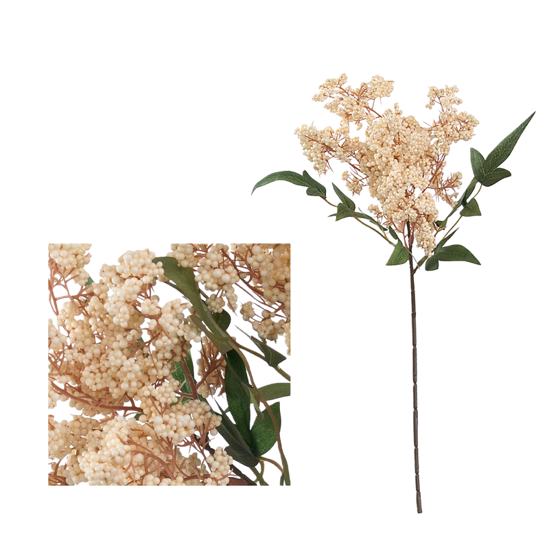 Bulk 8pcs 16" Tall Berry Stems Spray, Realistic Vase Filler for Modern Farmhouse Decor, DIY Wedding Bouquets & Seasonal Arrangements
