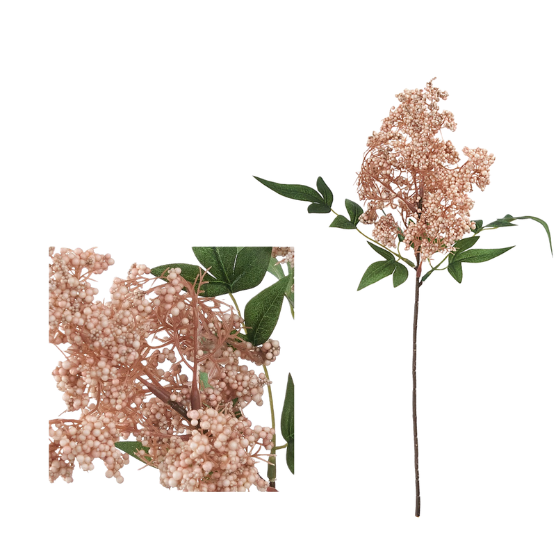 Bulk 8pcs 16" Tall Berry Stems Spray, Realistic Vase Filler for Modern Farmhouse Decor, DIY Wedding Bouquets & Seasonal Arrangements