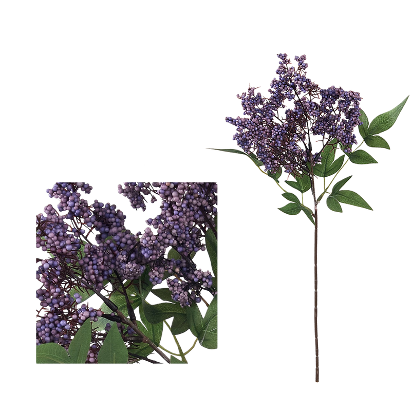 Bulk 8pcs 16" Tall Berry Stems Spray, Realistic Vase Filler for Modern Farmhouse Decor, DIY Wedding Bouquets & Seasonal Arrangements
