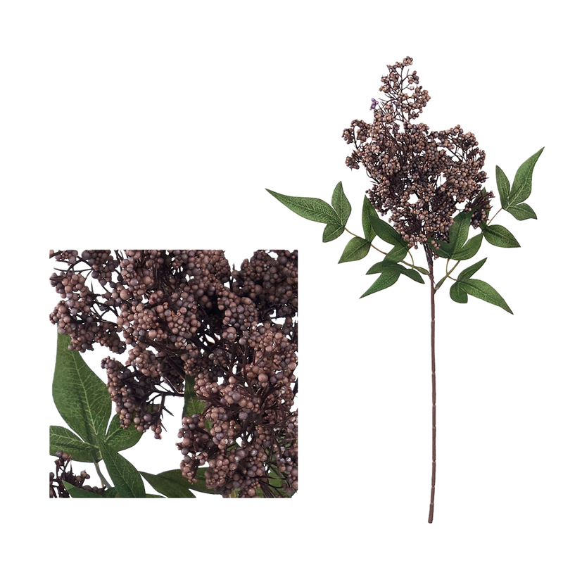 Bulk 8pcs 16" Tall Berry Stems Spray, Realistic Vase Filler for Modern Farmhouse Decor, DIY Wedding Bouquets & Seasonal Arrangements