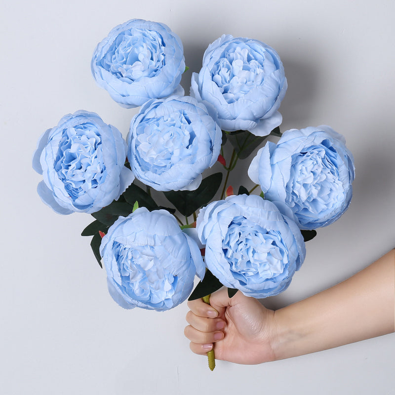 Bulk 17" Faux Peony Bouquet, Realistic Silk Flowers, Perfect for Home Decor, Weddings, Events, and Floral Arrangements