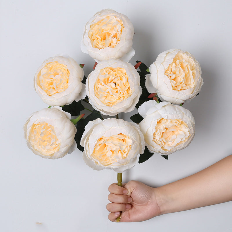 Bulk 17" Faux Peony Bouquet, Realistic Silk Flowers, Perfect for Home Decor, Weddings, Events, and Floral Arrangements