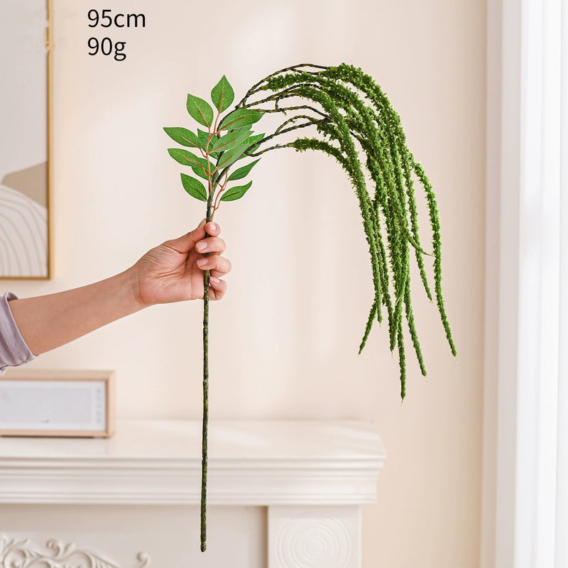 Faux Hanging Mi Wedding Tears, 37" Real-Touch Floral Arrangement, Burgundy, White, Green, Perfect for Home Decor, Weddings, Events