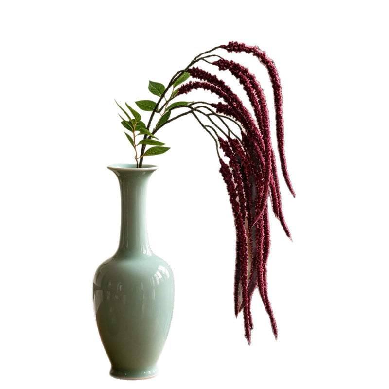 Faux Hanging Mi Wedding Tears, 37" Real-Touch Floral Arrangement, Burgundy, White, Green, Perfect for Home Decor, Weddings, Events