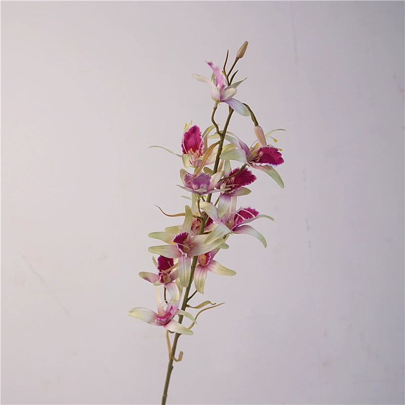 Realistic Australian Dendrobium Orchid Faux Flowers, 32" Tall, Elegant Home Decor for Weddings, Events, Office & Dining Table