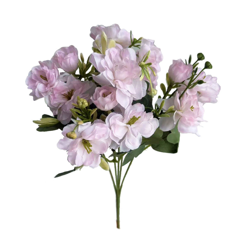 Faux Camellia Stems, 15" Tall with 15 Lifelike Blooms, Realistic Artificial Flowers for Vase, Wedding Bouquets, DIY Floral Arrangements & Centerpieces