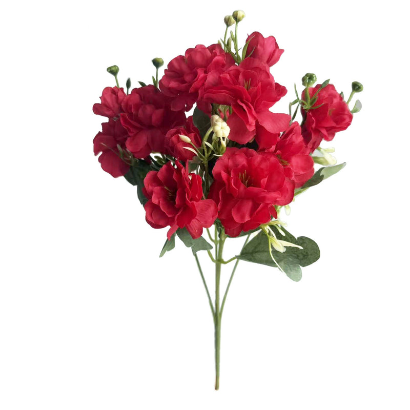 Faux Camellia Stems, 15" Tall with 15 Lifelike Blooms, Realistic Artificial Flowers for Vase, Wedding Bouquets, DIY Floral Arrangements & Centerpieces