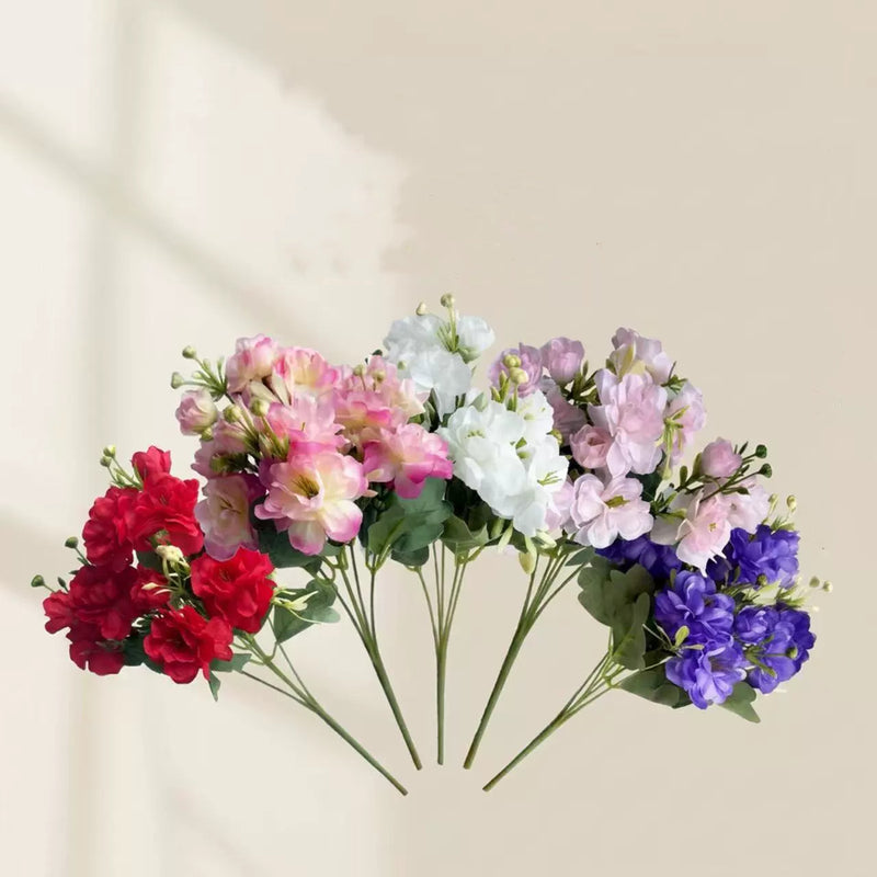 Faux Camellia Stems, 15" Tall with 15 Lifelike Blooms, Realistic Artificial Flowers for Vase, Wedding Bouquets, DIY Floral Arrangements & Centerpieces