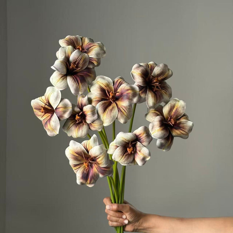 3-Stem Faux Open Tulips, 20" Long Stem Realistic Large Bloom Flowers for Vase, Spring Home Decor, DIY Wedding Bouquet, Centerpiece Arrangement