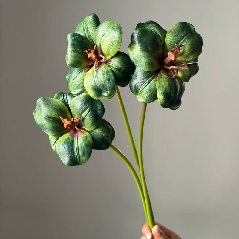 3-Stem Faux Open Tulips, 20" Long Stem Realistic Large Bloom Flowers for Vase, Spring Home Decor, DIY Wedding Bouquet, Centerpiece Arrangement