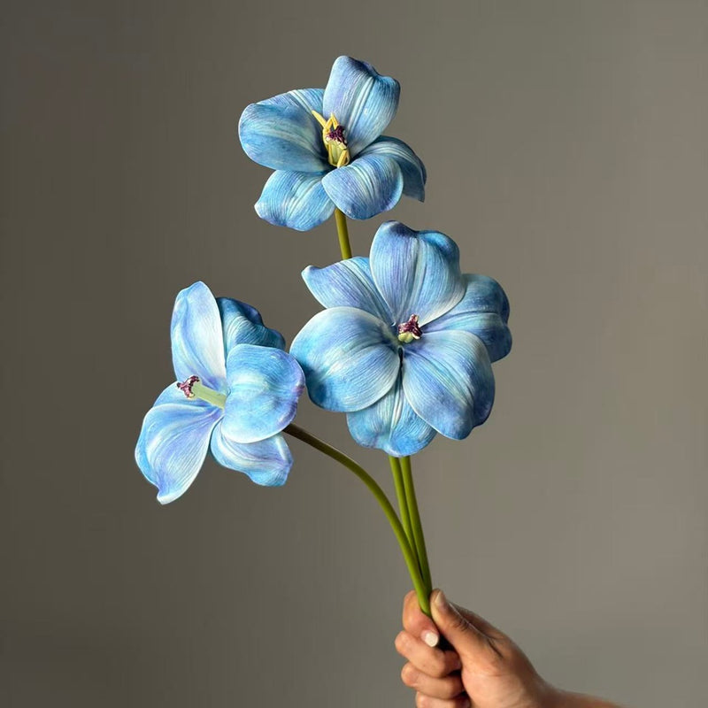3-Stem Faux Open Tulips, 20" Long Stem Realistic Large Bloom Flowers for Vase, Spring Home Decor, DIY Wedding Bouquet, Centerpiece Arrangement