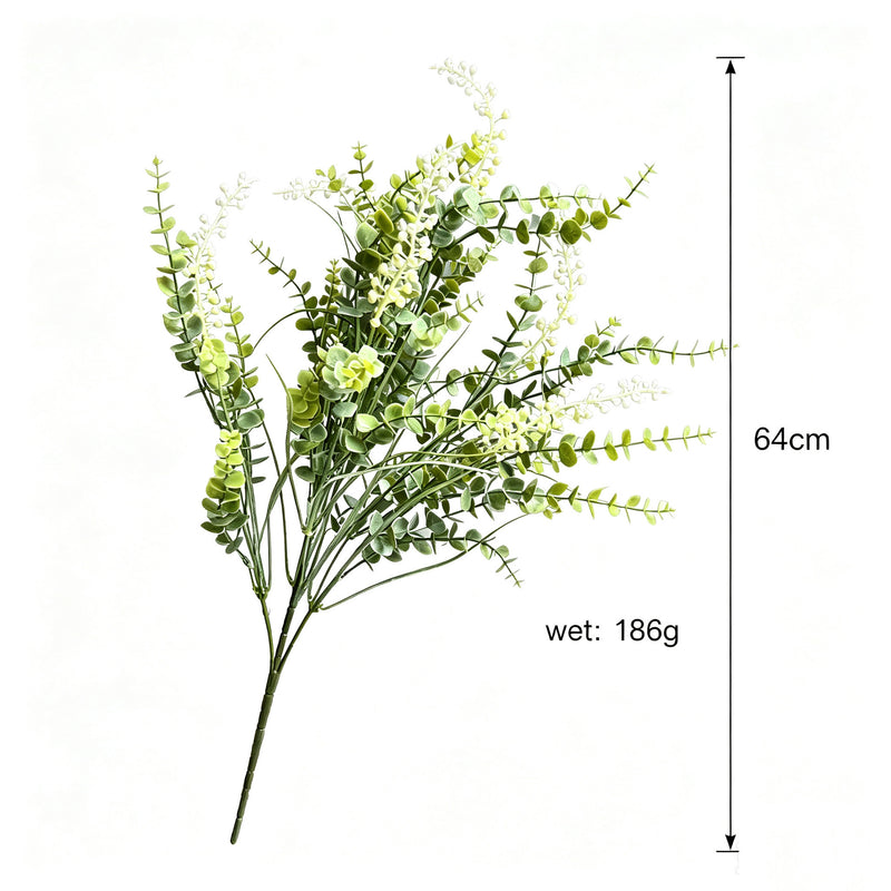Realistic Eucalyptus Berry Stem, 25" Long Faux Greenery Spray, Authentic Look for Vase Filler, Home Decor, DIY Wedding Bouquets & Centerpieces, Bulk Available