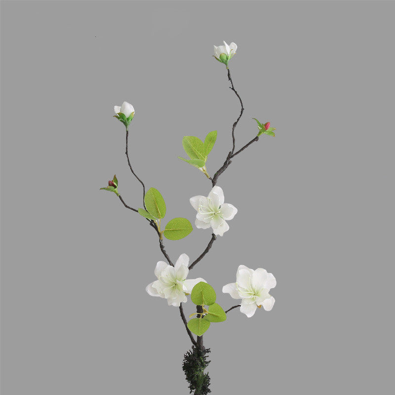 Dried Branch Golden Silk Orchid, 26" Real-Touch Faux Floral Arrangement, Perfect for Home Decor, Weddings, Events, and Rustic Aesthetic