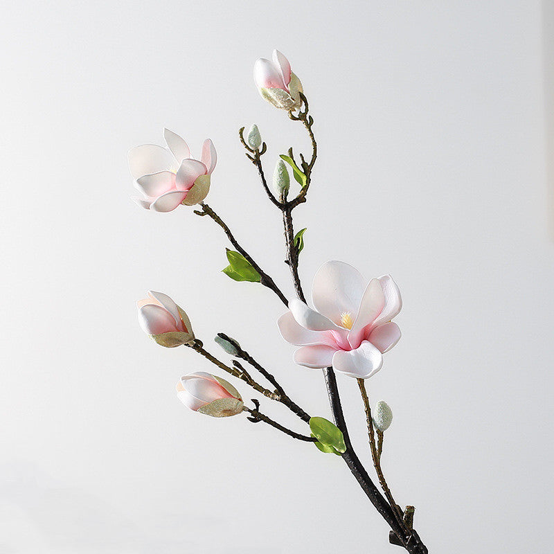 Magnolia Blossom Artificial Flowers, 32" Tall, Realistic Faux Floral Arrangement for Home Decor, Weddings, Events, Table Centerpieces