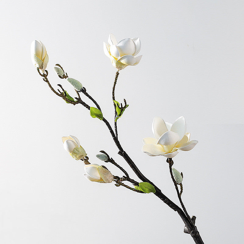 Magnolia Blossom Artificial Flowers, 32" Tall, Realistic Faux Floral Arrangement for Home Decor, Weddings, Events, Table Centerpieces