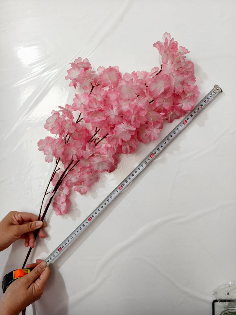 37" Fire-Resistant Faux Pink Cherry Blossom Branch, Realistic Touch, Perfect for Home Decor, Weddings, Events, and Floral Arrangements