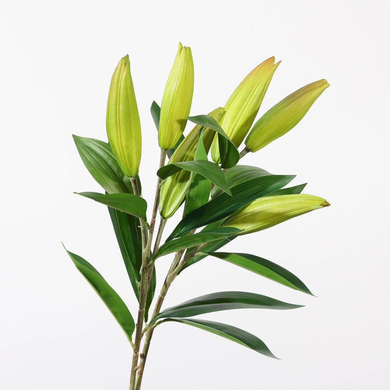 Realistic Faux Lily Flowers, 37" Soft Gel Scented Blooms for Home Decor, Weddings, Events, and DIY Projects