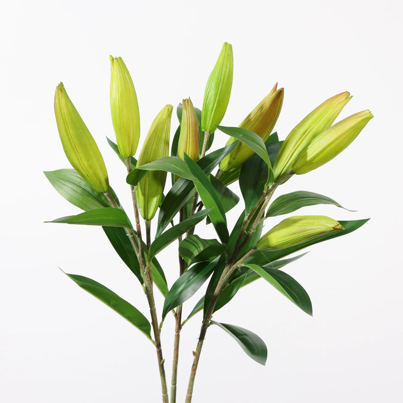 Realistic Faux Lily Flowers, 37" Soft Gel Scented Blooms for Home Decor, Weddings, Events, and DIY Projects