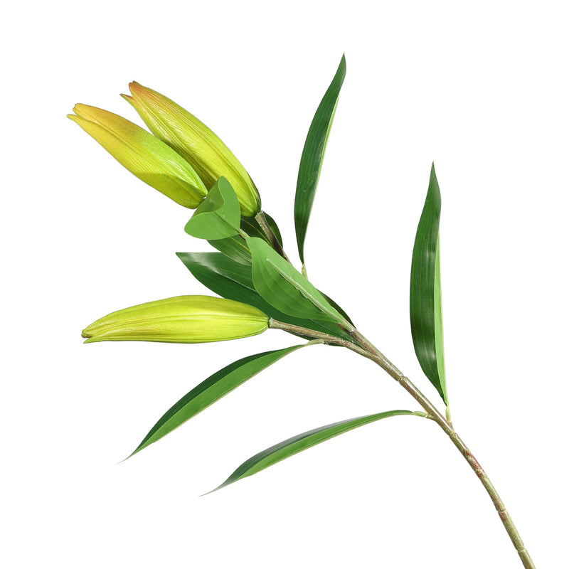 Realistic Faux Lily Flowers, 37" Soft Gel Scented Blooms for Home Decor, Weddings, Events, and DIY Projects