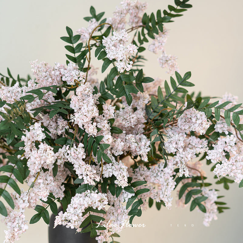 Lifelike 36-Inch Long Stem Faux Lilac, Large Realistic Artificial Flower for Tall Vase, DIY Wedding Bouquet, Farmhouse Home Decor