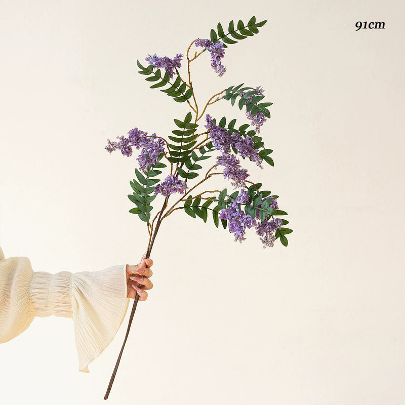Lifelike 36-Inch Long Stem Faux Lilac, Large Realistic Artificial Flower for Tall Vase, DIY Wedding Bouquet, Farmhouse Home Decor