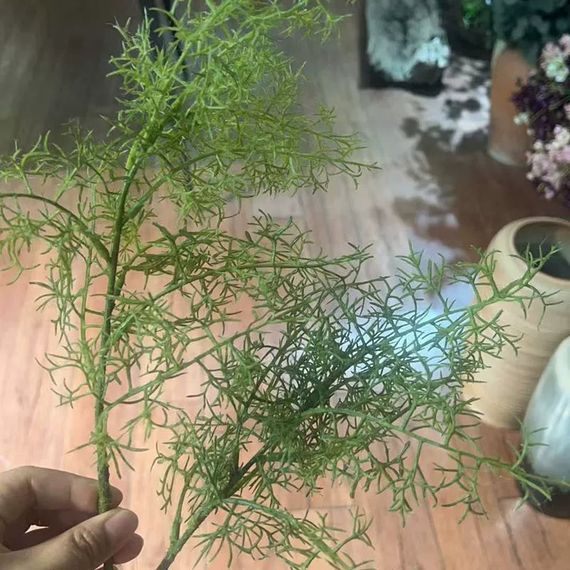 33" Faux Ethereal Mist Grass Stem, Long Wispy Foliage with Realistic Smoky Finish, Artificial Plant for Tall Vase, DIY Wedding Arrangements, Modern Home Decor