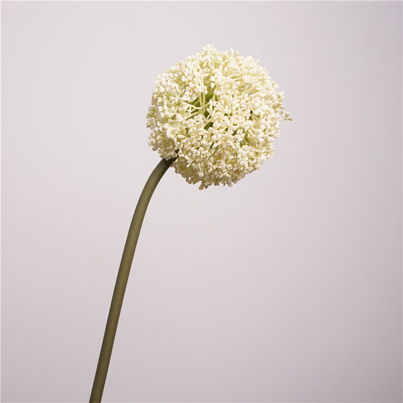 Large Faux Allium Flower Stem, 30" Tall Lifelike Allium Ball Spray, Realistic Artificial Floral for Vase, Modern Home Decor, Wedding & DIY Arrangements