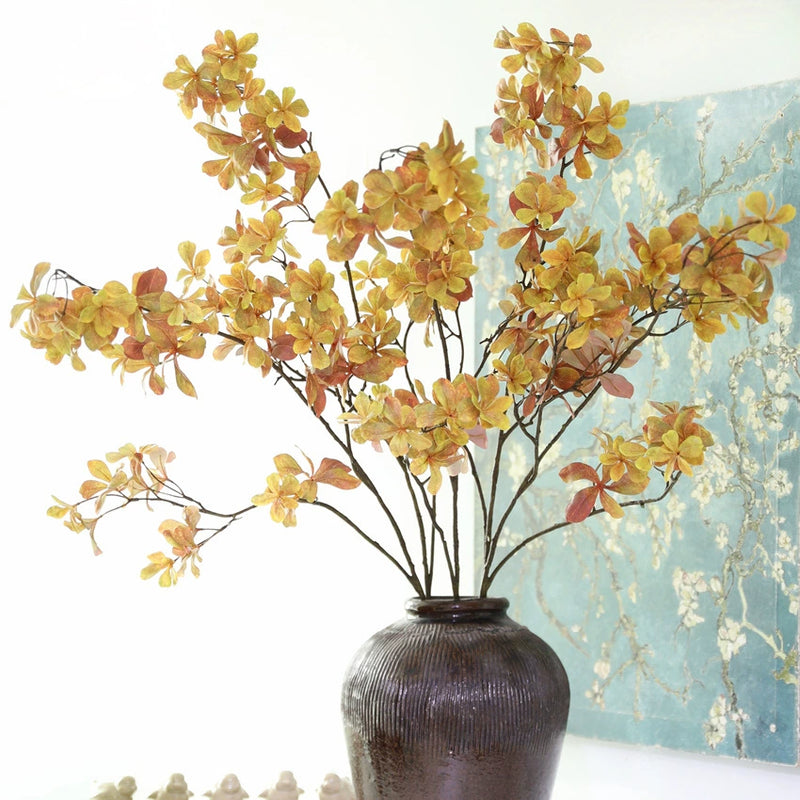 Faux Bellflower Arrangement 43" Real-Touch Indoor Decor, Red & Yellow, Perfect for Home, Weddings, Events, and Florists