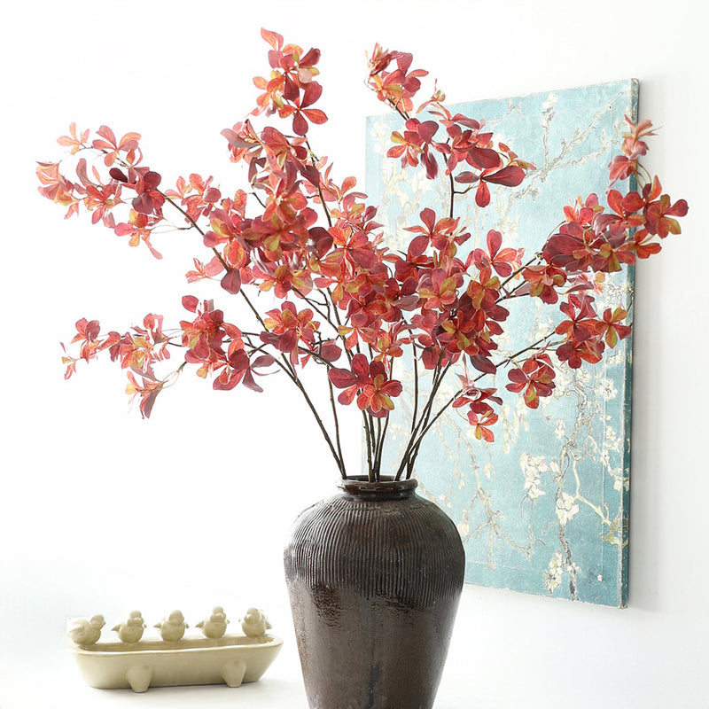 Faux Bellflower Arrangement 43" Real-Touch Indoor Decor, Red & Yellow, Perfect for Home, Weddings, Events, and Florists