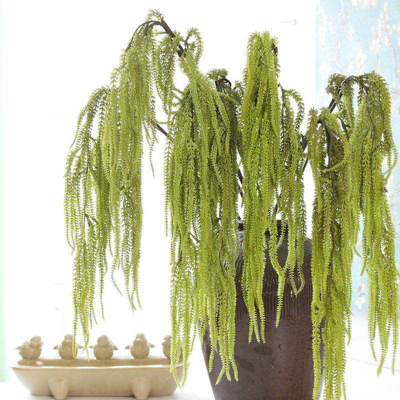 Long Cascading Amaranthus Stem, 41" Realistic Faux Tassel Flower, Trailing Greenery for Tall Vases, Wedding Centerpieces, Home & Event Decor