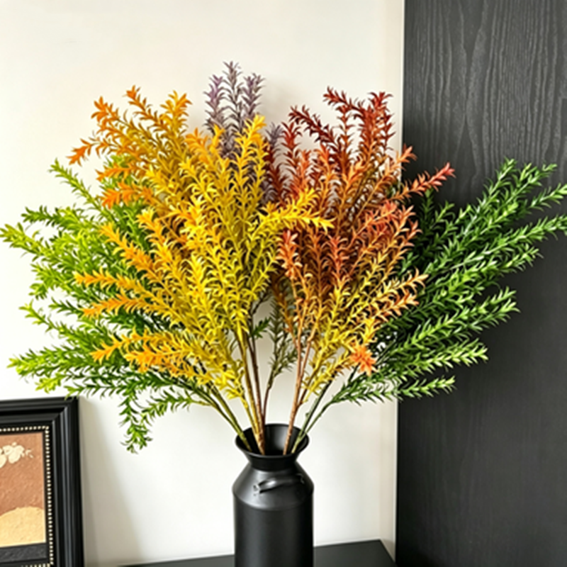 Autumn Foxtail Pine Stems, 30" Set of 2, Realistic Long Stem Faux Grass for Tall Vase, Boho Home Decor, Fall Wedding Arrangements, DIY Floral
