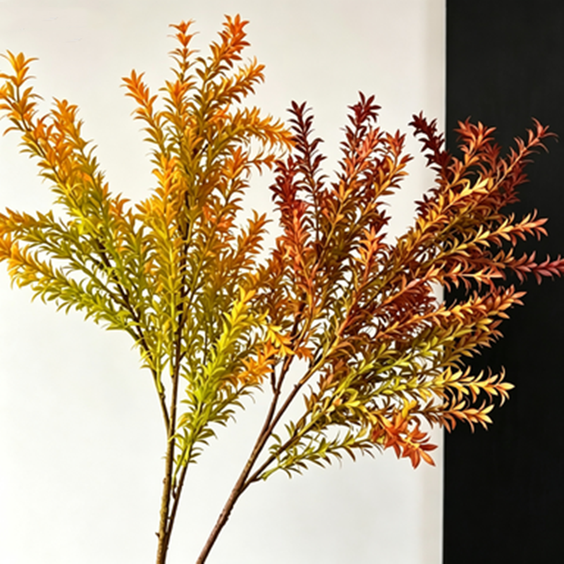 Autumn Foxtail Pine Stems, 30" Set of 2, Realistic Long Stem Faux Grass for Tall Vase, Boho Home Decor, Fall Wedding Arrangements, DIY Floral