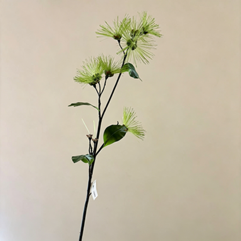 Faux Albizia Mimosa Spray, 38-Inch Tall Realistic Silk Tree Stem, Ethereal Puff Flower for Vase Arrangements, Wedding Centerpieces, Home Decor