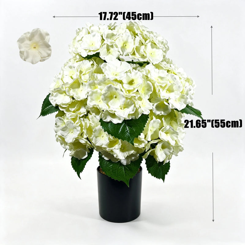 2 Pack Large Artificial Hydrangea Plants, UV Resistant Faux Silk Flowers in Nursery Pots, 22" Tall — Home, Porch & Wedding Decor