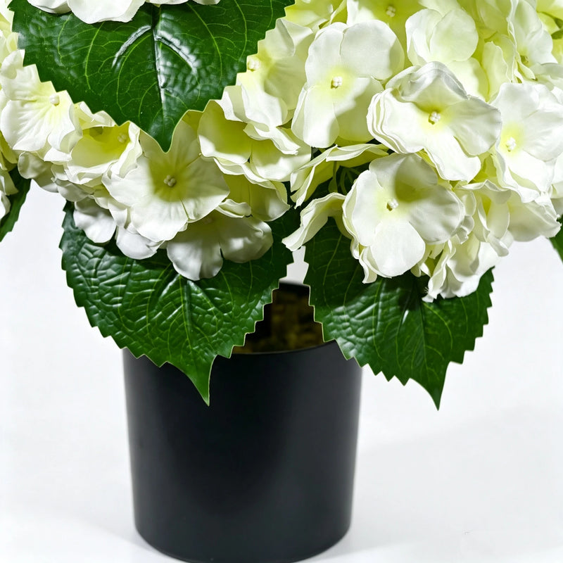 2 Pack Large Artificial Hydrangea Plants, UV Resistant Faux Silk Flowers in Nursery Pots, 22" Tall — Home, Porch & Wedding Decor