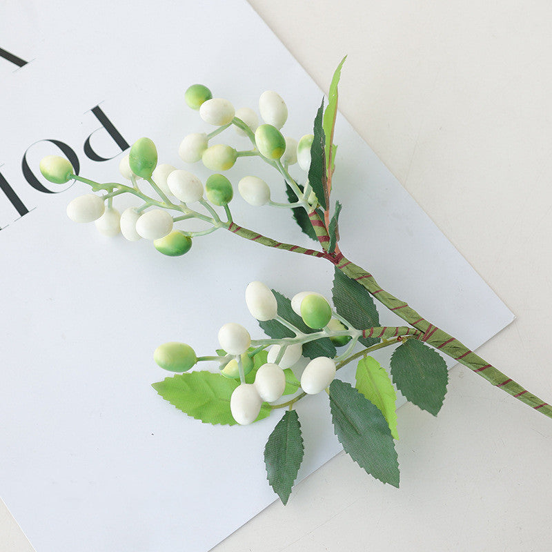 5 Pcs Artificial Olive Branch Stems, 14" Tall Faux Olive Berry Sprays, Realistic Greenery for Vase, Farmhouse Home Decor, DIY Wedding Bouquet