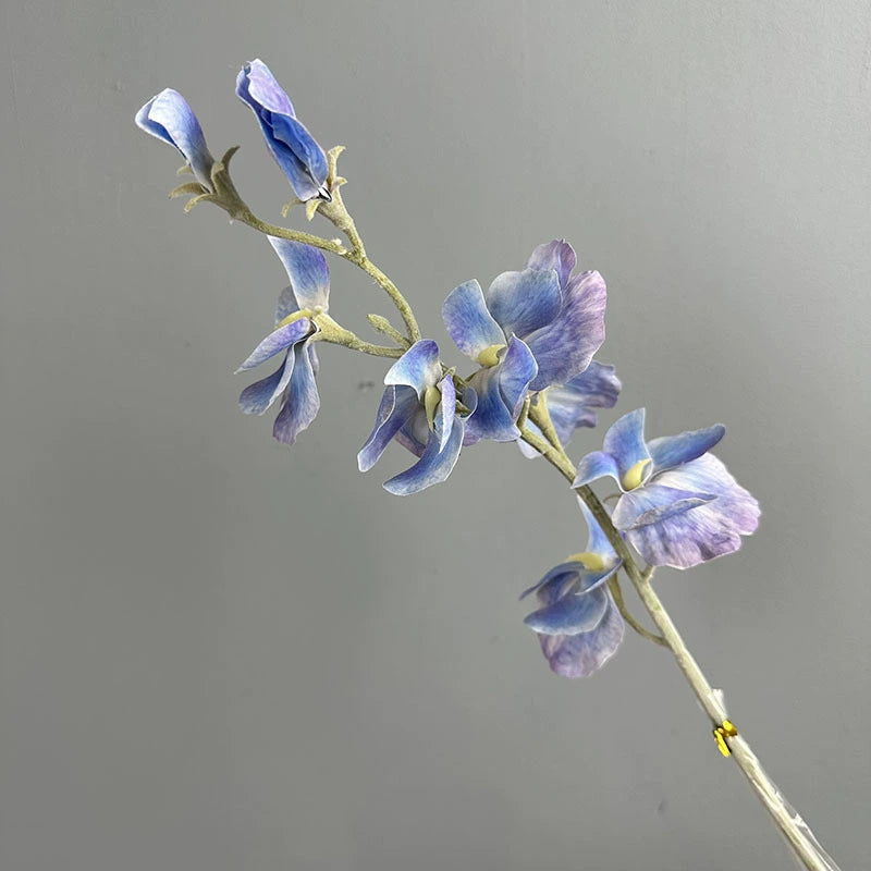 Artificial Sweet Pea Stems 25", Real Touch Faux Flowers for Vase, Long Stem Lifelike Floral for Wedding Bouquets, Spring Home Decor, Bulk
